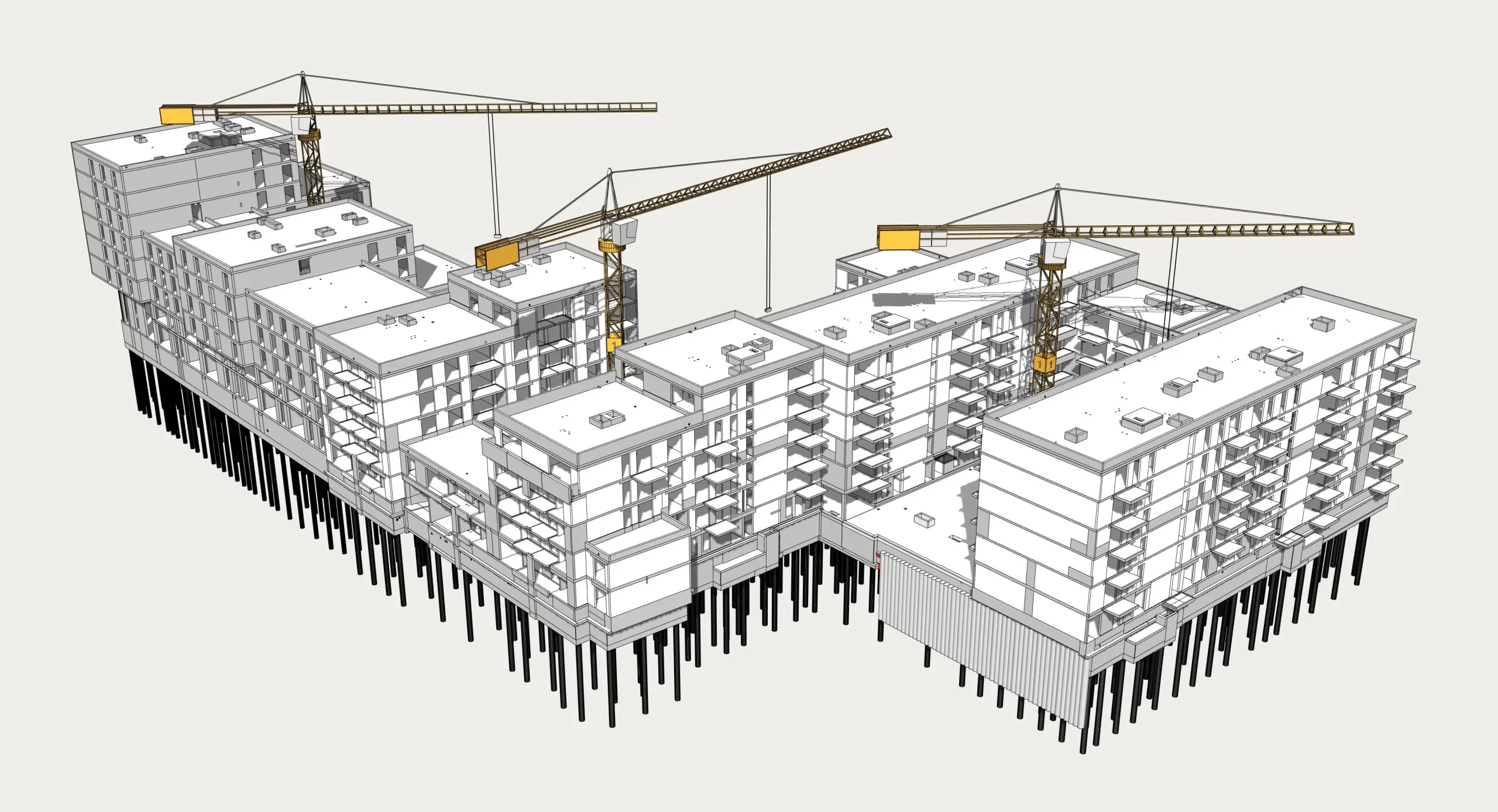 3D Rough construction plans using Revit